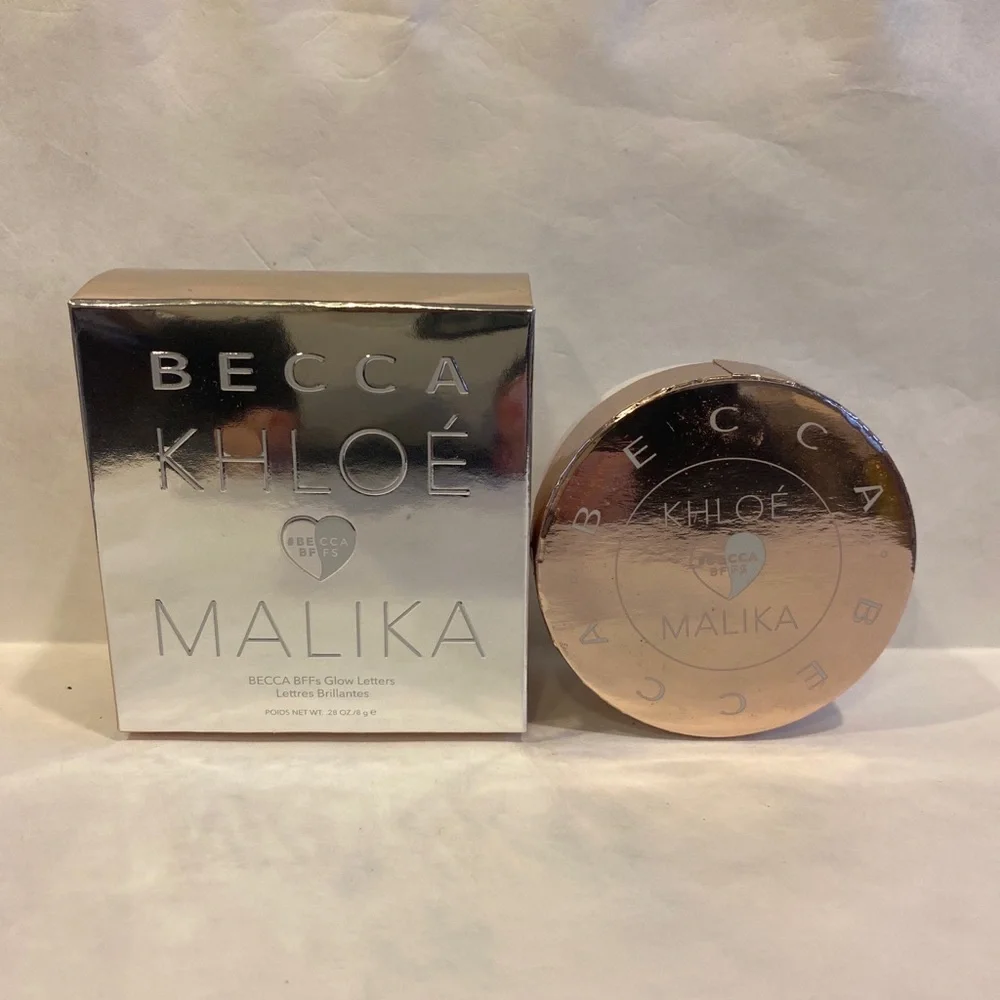 BECCA x Khloe Kardashian & Malika Haqq Glow Letters $32 Limited Edition NIB